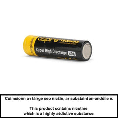 Aspire Battery 18650 2600mah - Urban Vape Ireland