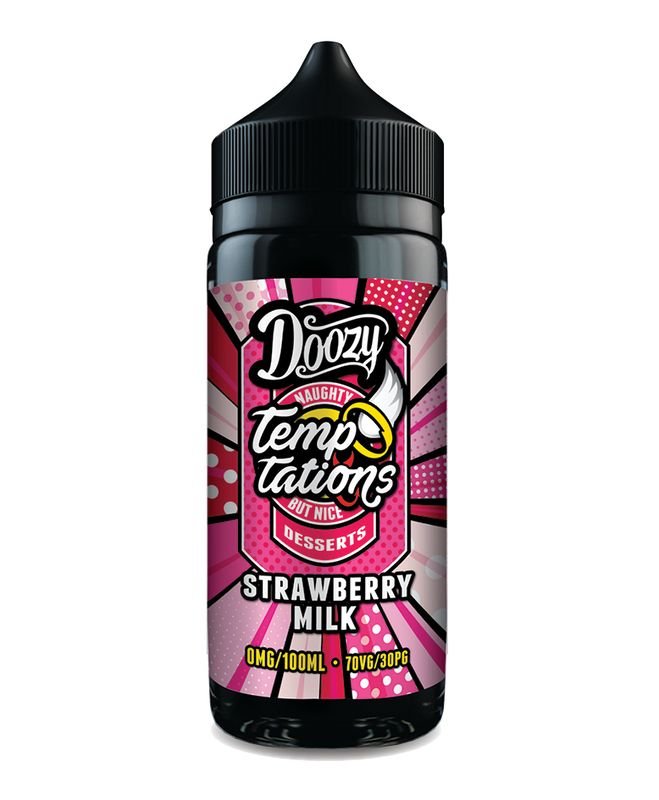 Doozy Temptations E-Liquid -Strawberry Milk - Urban Vape Ireland