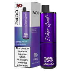 IVG 2400 Disposable Vape - Blackcurrant Menthol - Urban Vape Ireland