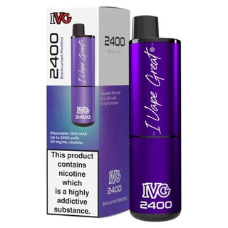 IVG 2400 Disposable Vape - Blackcurrant Menthol - Urban Vape Ireland