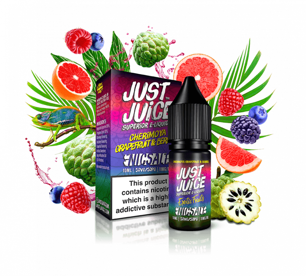 Just Juice Cherimoya, Grapefruit & Berries nic salt - Urban Vape Ireland
