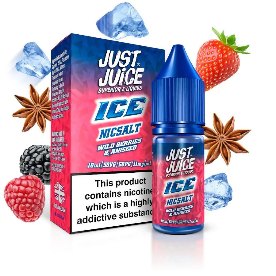 Just Juice Wild Berries & Aniseed ice nic salt - Urban Vape Ireland