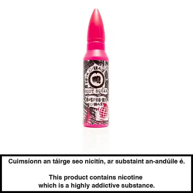 Riot Squad Punk Grenade Series: Raspberry Grenade 50ml E-Liquid - 0mg - Urban Vape Ireland