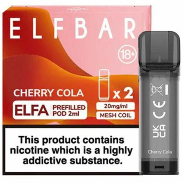 Elfbar Pods Cola Orange ELFA prefilled pods - Cherry Cola Elfbar Elfa Pod Cola & Orange 20mg Elfbar Pods Cola Orange ELFA prefilled pods - Cherry Cola Elfbar Elfa Pod Cola & Orange 20mg