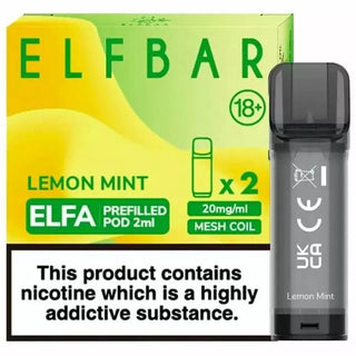 ELFA prefilled pods - Lemon Mint - Urban Vape Ireland