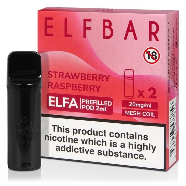 elfbar elfa master akku Elfbar Elfa Strawberry Raspberry Pods 2 x 20 mg main image 0