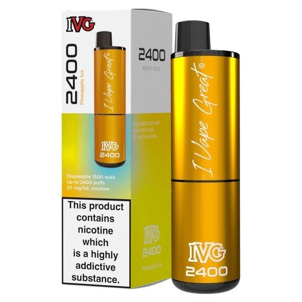 IVG 2400 Disposable Vape - Pineapple Ice Urban Vape Ireland IVG 2400 Disposable Vape - Pineapple Ice Urban Vape Ireland