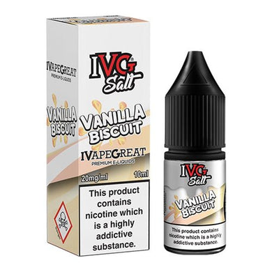 IVG Nic Salt - Vanilla Biscuit 10ml - Urban Vape Ireland