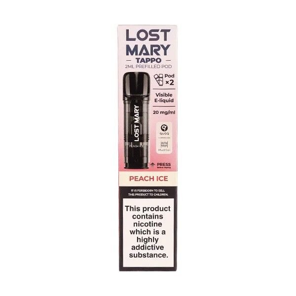 Lost Mary Tappo Peach Ice Pods Urban Vape Ireland Lost Mary Tappo Peach Ice Pods Urban Vape Ireland